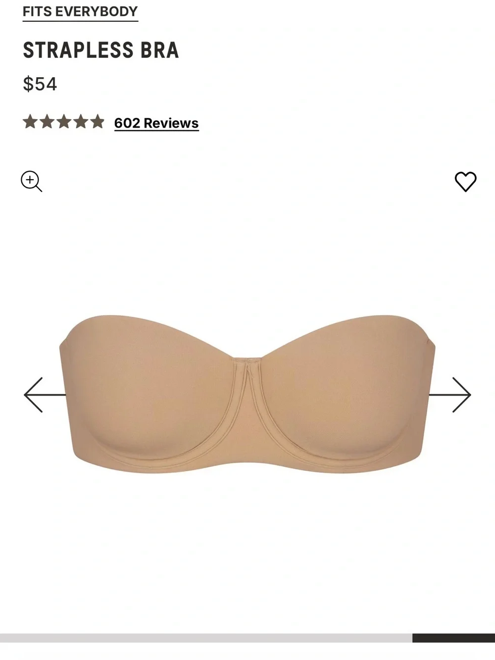 SKIMS Fits Everybody Strapless Bra - Clay